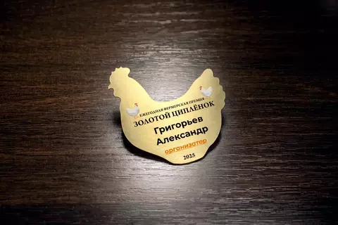 Бейдж из металла