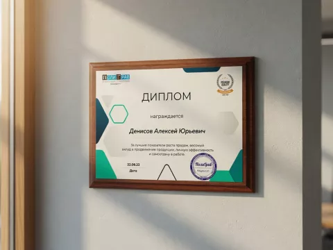 плакетка наградная а4 на дереве цвета вишни — диплом